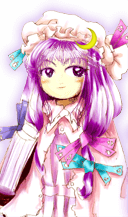 Patchouli Knowledge, in the glorious ZUN art