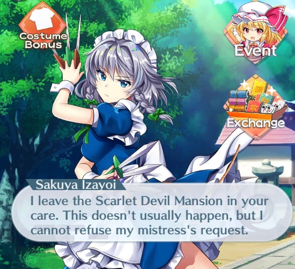 Sakuya's first dialogue of Event 1