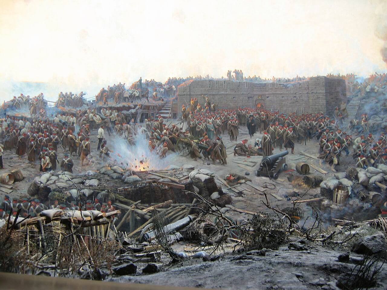Siege of Sevastopol, painting by Franz Roubaud