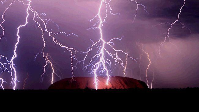 Lightning and Ayers Rock