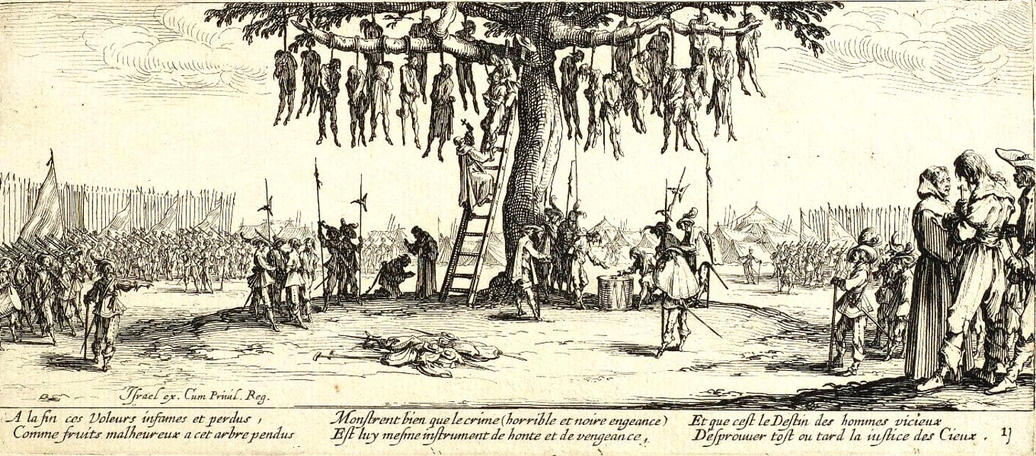 The Great Miseries of the War, painting by Jacques Callot