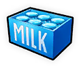 crate of milk bottles