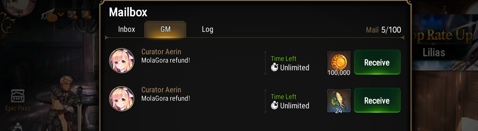 Refund Goes Into the In-Game Mailbox