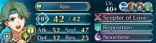 Valentine's Alm with a notably low 25 base Resistance.