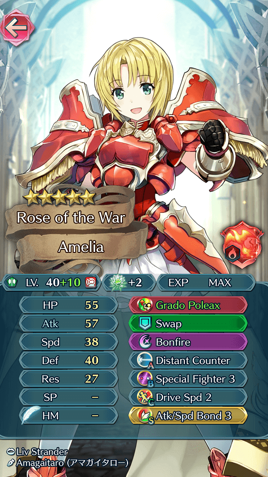 Amelia's Speed gives her the edge over other armor in this GHB