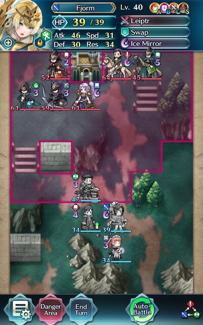 hector baiting with fjorm in position 1.