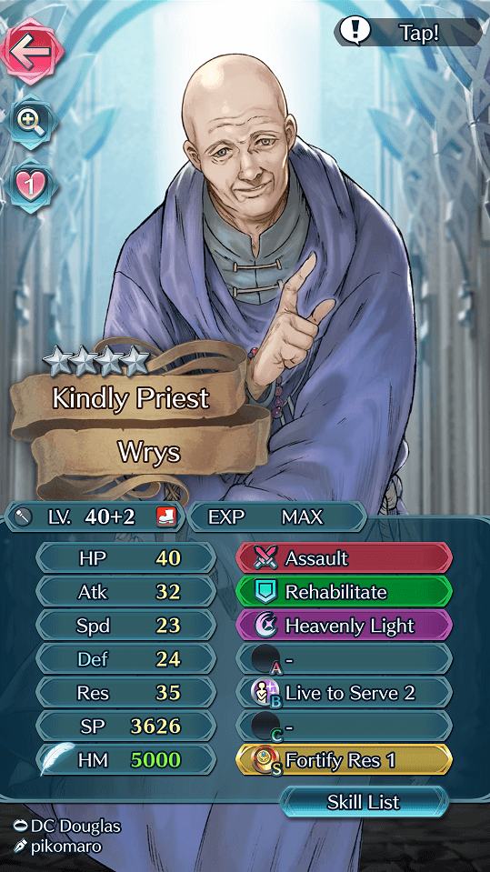 Wrys is a solid F2P choice of healer, but make sure to keep him away from the frontlines.