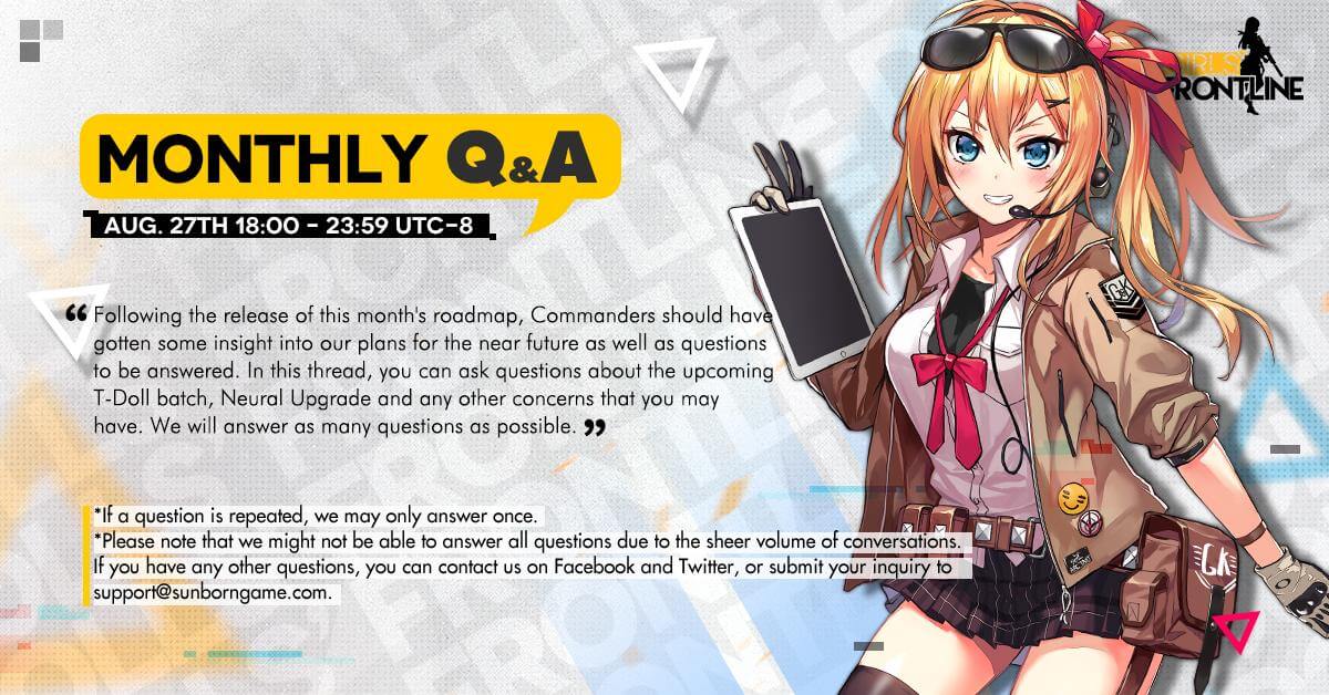 September 2019 Monthly Q&A Announcement Image