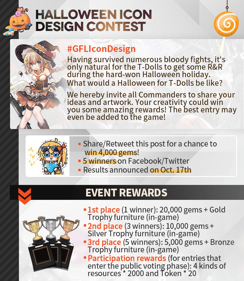Combined edit of the official information image for the Halloween Icon Design Contest