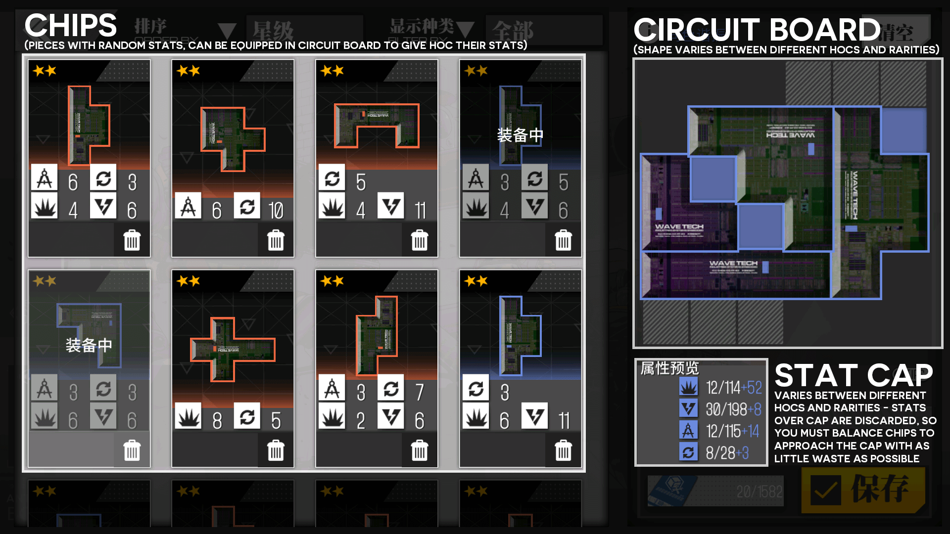 Infographic about HOC tetris and chips/circuit board placement
