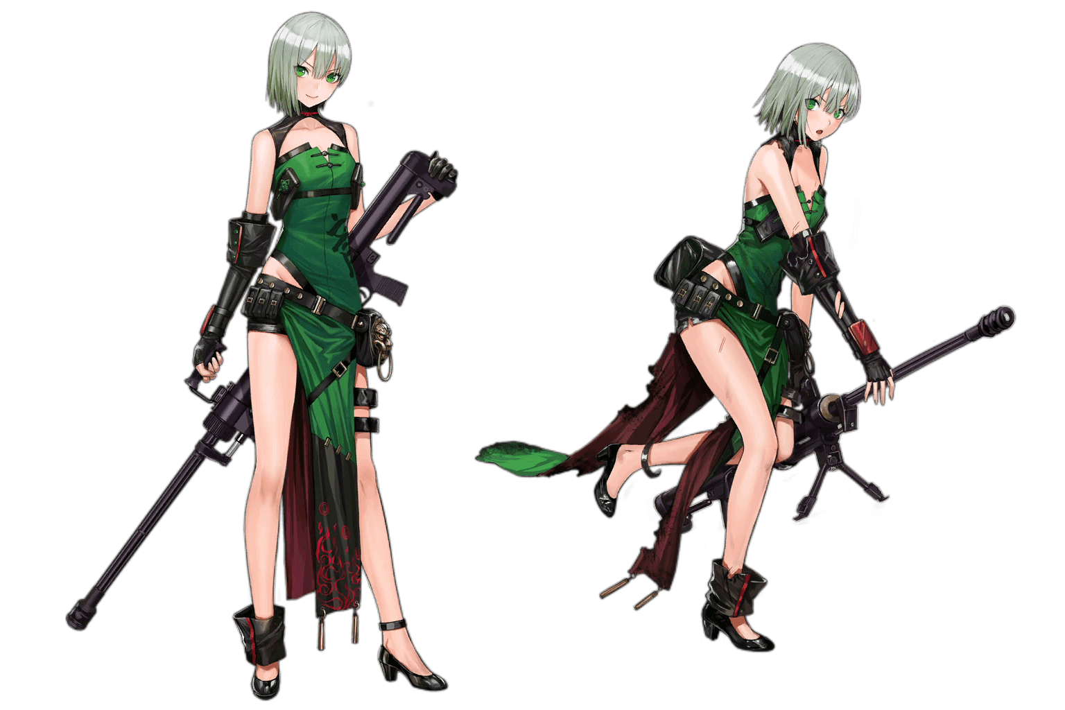 JS05's "Fairy Lily" Costume, normal and damaged art