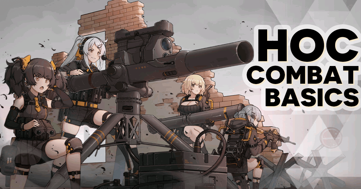 Banner for "GFL Explained: HOC Combat Basics" featuring BGM-71.