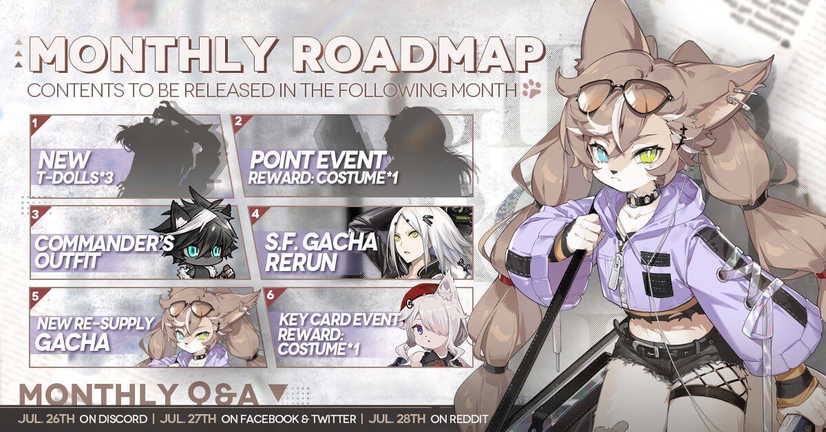 Monthly Roadmap: August 2022 | Girls Frontline Wiki - GamePress