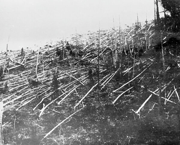 The catastrophic aftermath of the Tunguska Event.