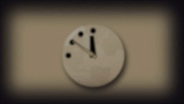 The Doomsday Clock ticks closer to midnight.