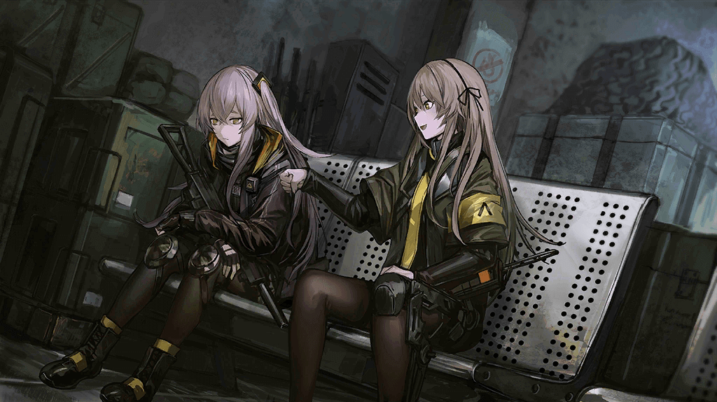 CG of UMP40 comforting UMP45 before the Butterfly Incident.