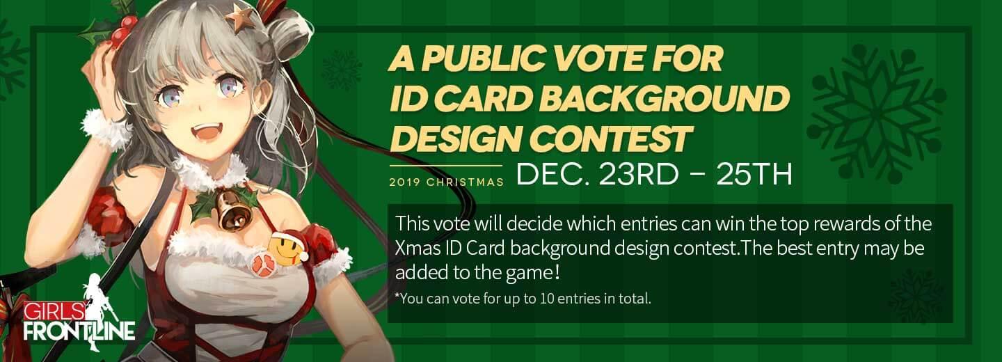 In-game banner for the Christmas ID Card Contest Public Vote