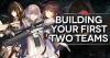 Banner for "New Career Quests and Progression: Building Your First Two Teams", featuring M4A1, ST AR-15, and M14