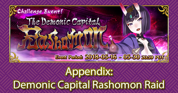 Appendix – Demonic Capital Rashomon Raid