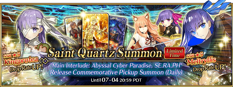 Main Interlude: Abyssal Cyber Paradise, SE.RA.PH Release Pickup Summon (Daily)