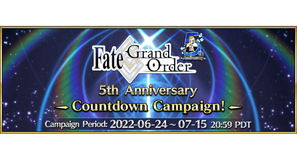 "Fate/Grand Order - 5th Anniversary" Countdown Campaign