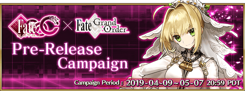 Fate/EXTRA CCC x Fate/GO Collaboration Pre-Campaign
