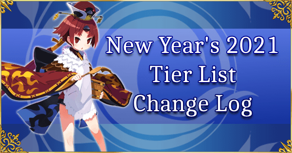 New Year's 2021 - Tier List Change Log