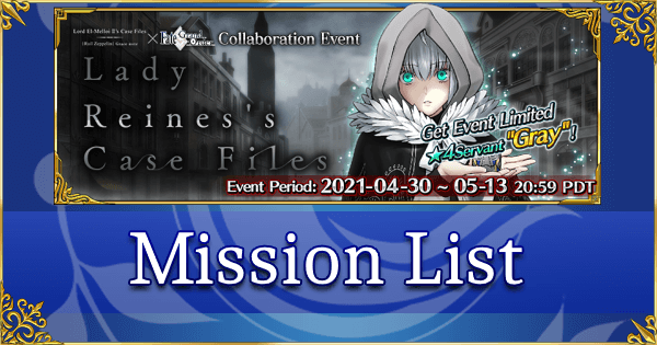 Lady Reines Case Files - Mission List