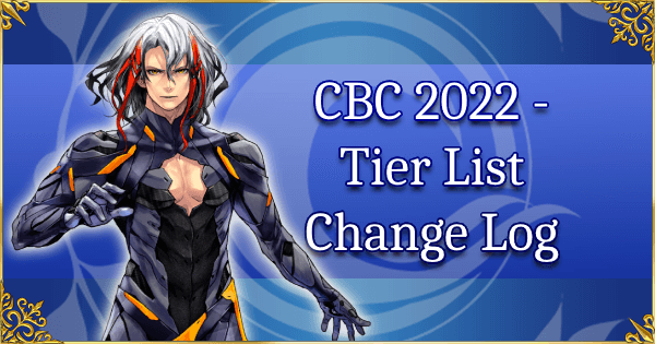 Chaldea Boys Collection 2022 - Tier List Change Log