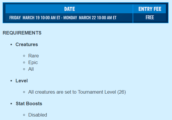 Tournament Information