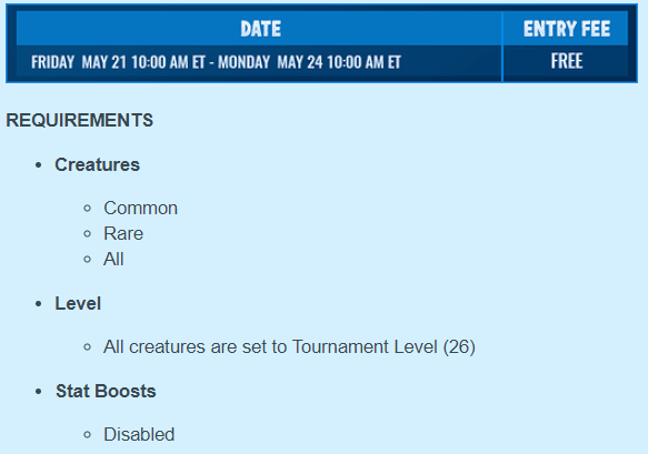 Tournament Information