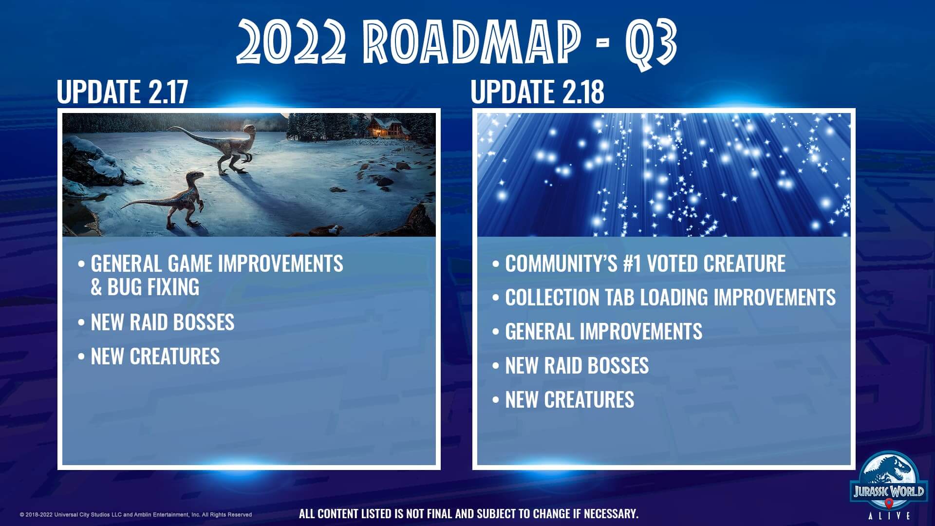 Roadmap Q3