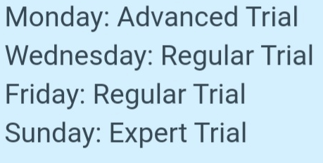 Trial Schedule