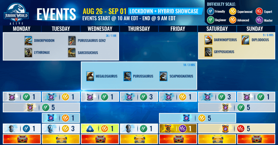 weekly events 08.26 - 09.01
