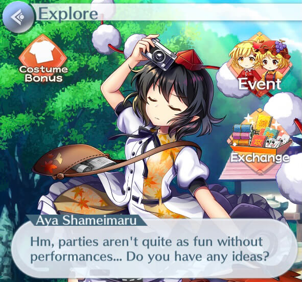Aya Shameimaru's second dialogue from the Extra event.