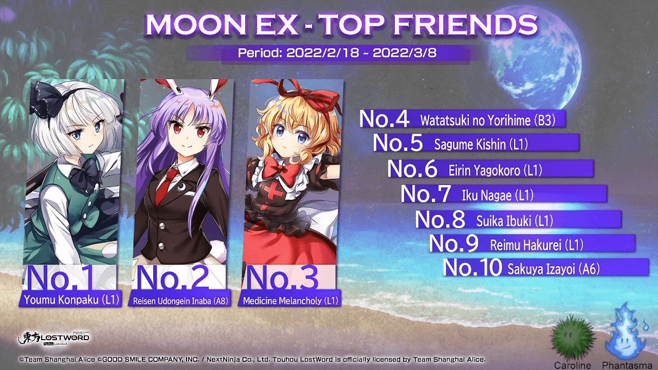 Moon EX - Most Used Friends
