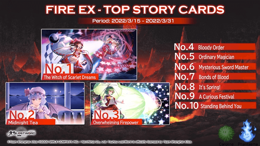 Fire EX - Most Used Cards