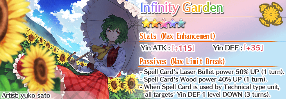 "Infinity Garden" Story Card Info