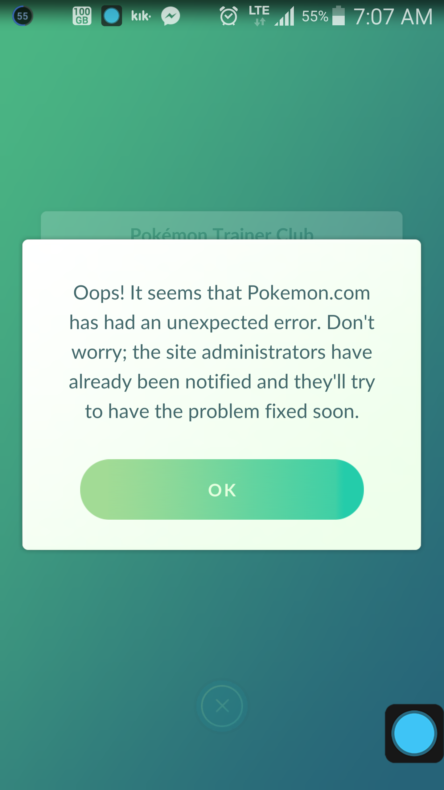 Problem with my account  Pokemon GO Wiki - GamePress