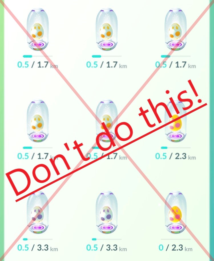 Pokemon Go Egg Distance Chart