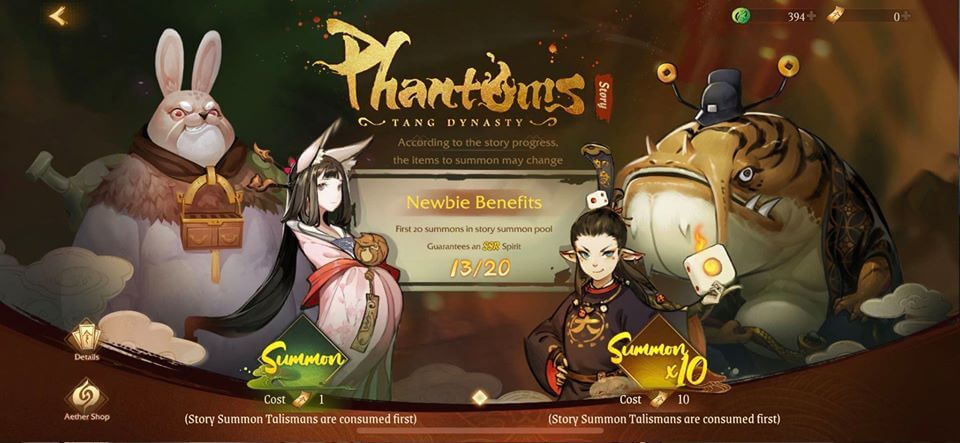 Phantoms Tang Dynasty Newbie Benefit