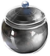 A silver pot filled with juice.