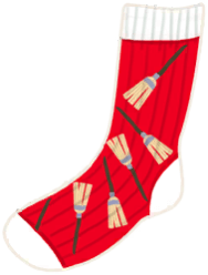 Red Sock with Brooms