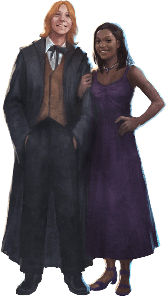 Fred and Angelina in their Yule Ball outfits.