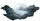 A full moon behind some dark clouds.