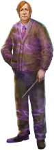 Mr. Weasley in a brown jacket