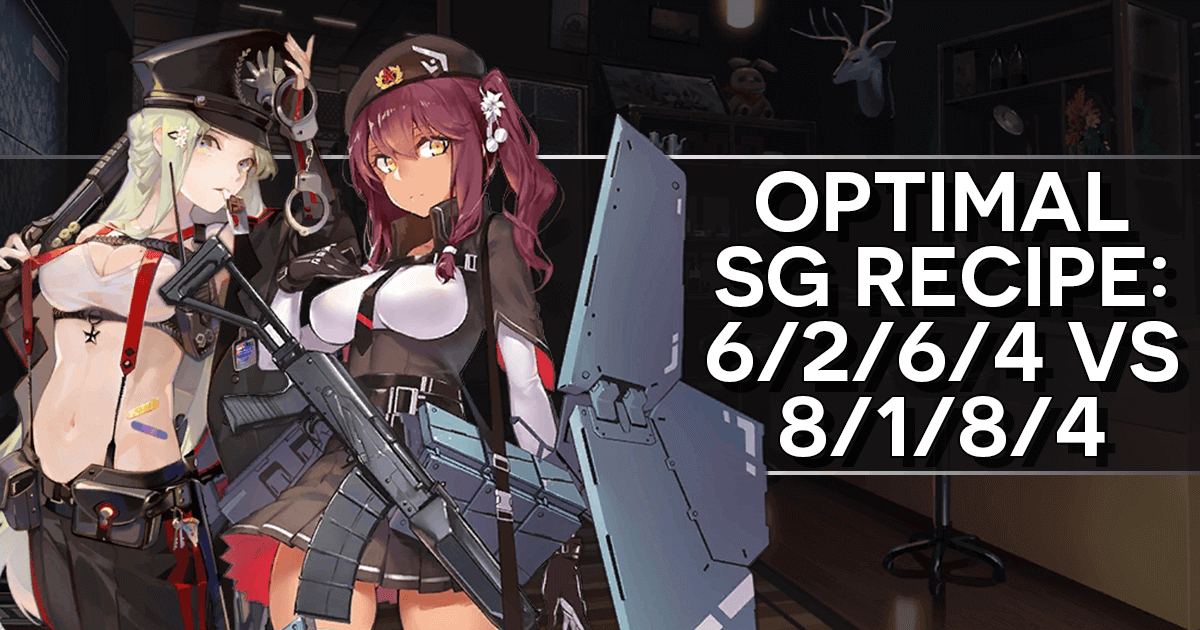 The top banner for this "Optimal SG Recipe: 6/2/6/4 vs. 8/1/8/4" article, featuring Saiga-12  and FP-6