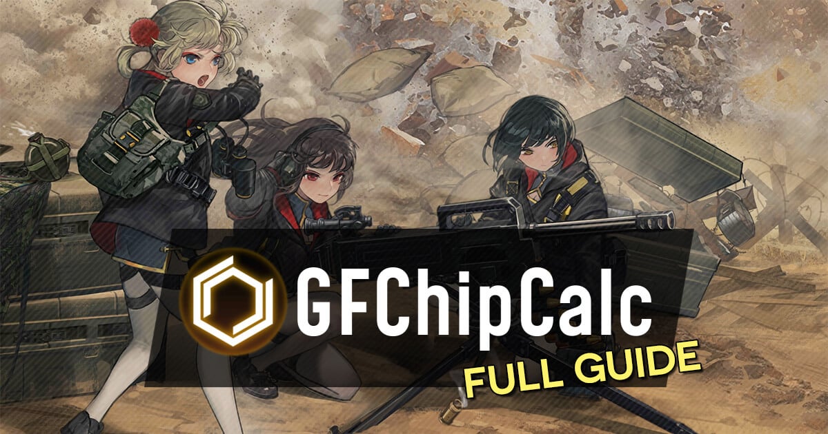 Banner for the Girls' Frontline HOC Calculator guide featuring QLZ-04